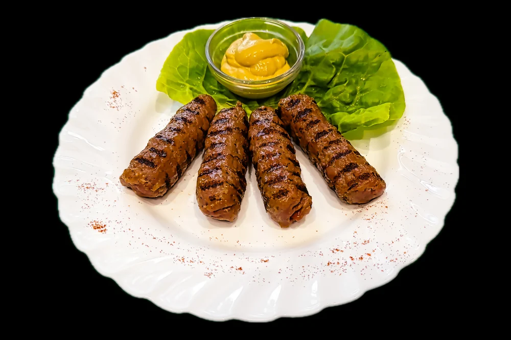 Grilled mici with mustard