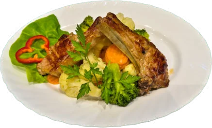 Cotlet de miel cu legume – Restaurant Donaudelta Viena
