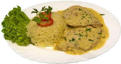Cotlet de porc cu sos gorgonzola – Restaurant Donaudelta Viena