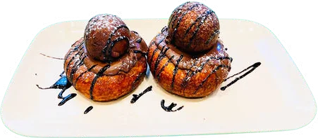 Papanași cu cremă de ciocolată – Restaurant Donaudelta Viena